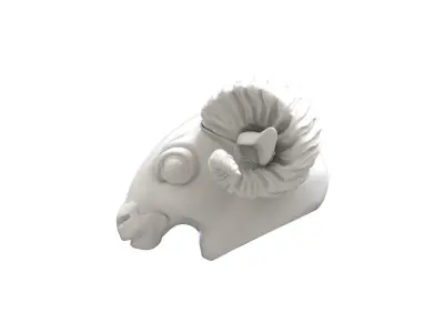 3D Printable concept Sheep head 3D print model 3D print model
