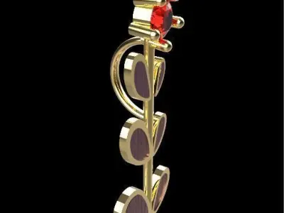 flower pendant 3D print model