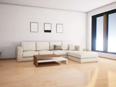 Photo-Realistic Archviz Interior Real time walk-through Low-poly 3D model