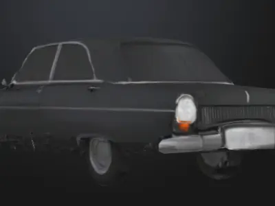 Stylized Vintage Car  Low-poly 3D model