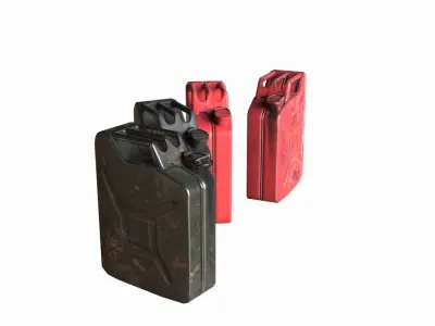 Military Jerrycan game ready Low-poly 3D model