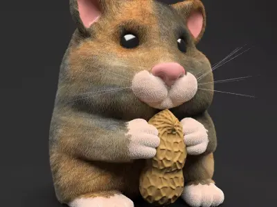 Hamster Toy with Peanut 3D model