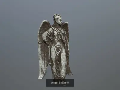 angel set statue of 3D Model Collection