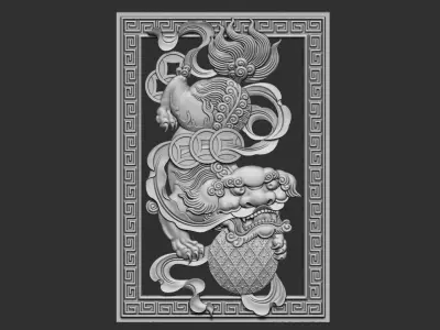 jumping lion 3D print model