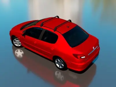 Peugeot 206 Sedan 4 door Sport 3D model 3D model
