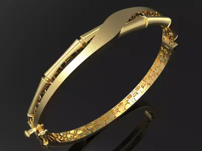 bamboo bangle 3D print model