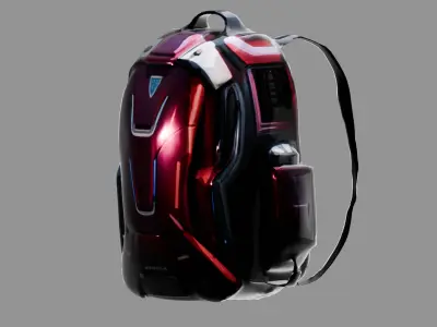 Stylized Backpack BP22 Low-poly 3D model
