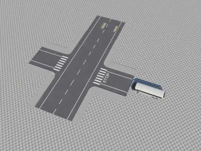 ROAD KIT FOR UNITY AND OTHER GAME ENGINE  3D model
