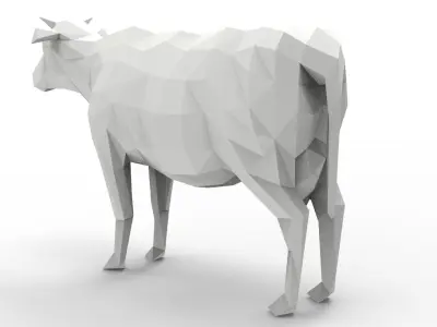 Lowpoly Animal - Cow Low-poly 3D model