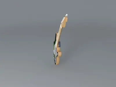 Fender Strat Green Burst guitar Free 3D model