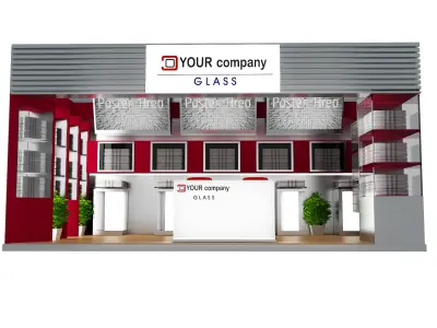 Booth Exhibition Stand a434a 3D model