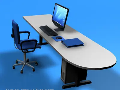 Office desk 3D model