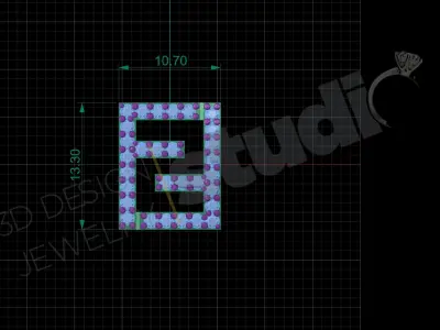 Highly luxury Fendi design earring 3d model 3D print model