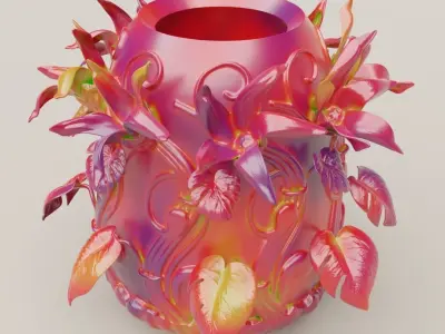BOTANICAL ELEGANCE VASE 3D print model