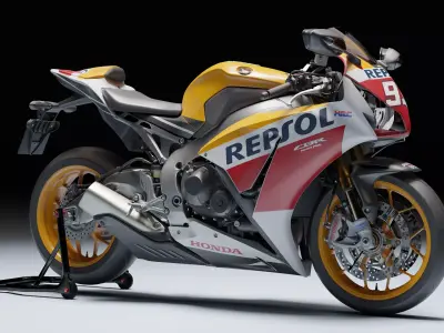 Honda CBR 1000RR Fireblade SP 2015 Low-poly 3D model