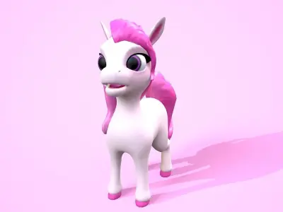 cartoon pony elysa Low-poly 3D model