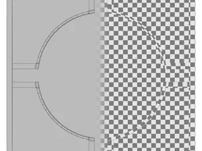 Metal Circle Accent Wall Mirror XPM5627 3D model