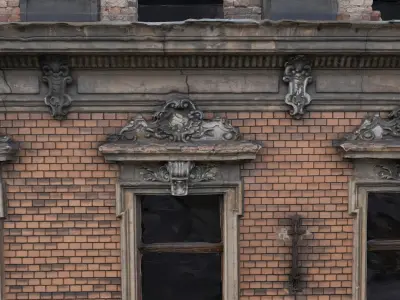 Decorated house ruin 3D model