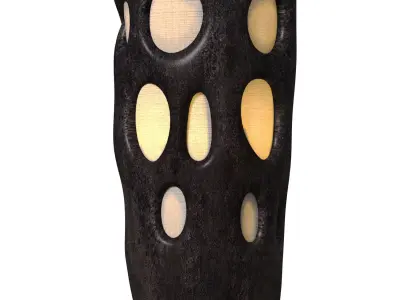 Modern designer floor lamp honeycomb Eco Sculptural Morel  3D model