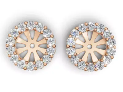 AV 730 Diamond Removable Jackets For Stud Earrings 3D print model