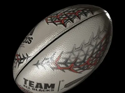 rugby ball 3 Low-poly 3D model