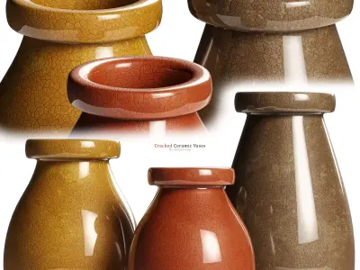 Zara Home - Cracked Ceramic Vases 3D model