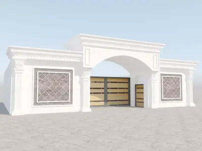 Classic design Stone Column 3D model