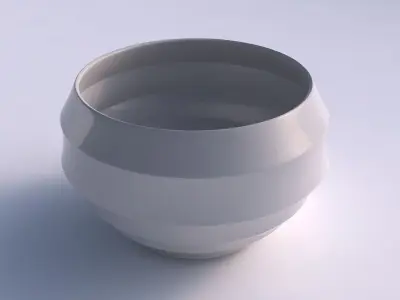 Bowl spheric twisted with horizontal sections 3D print model