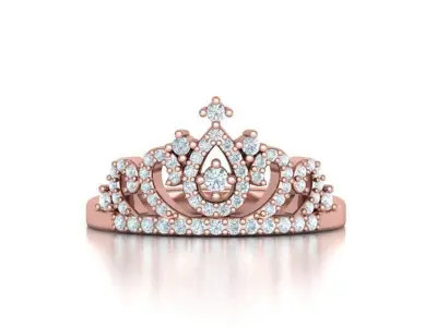 Princess Diamond Tiara Fashion ring 3dmodel 3D print model