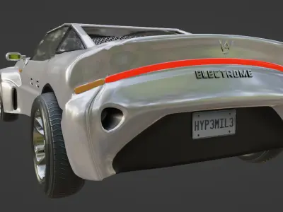 Wiregen Electrome Scifi Luxury Car -Mid Poly 3D model