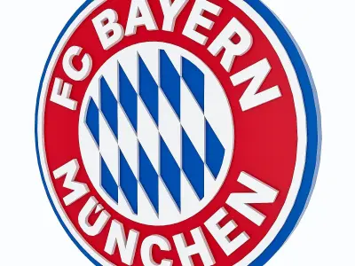 FC Bayern Munchen logo 3D print model
