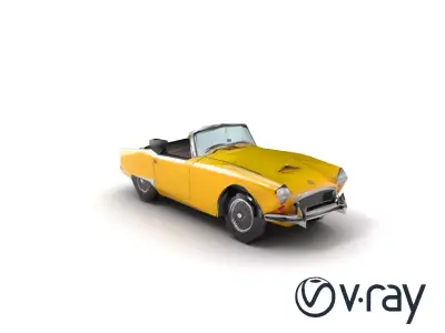 Classic European Roadster Convertible model pack Low-poly 3D model