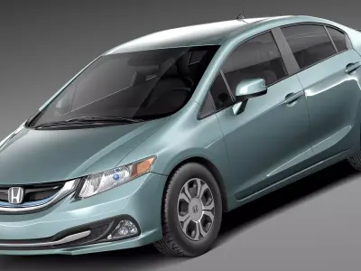 Honda Civic Sedan Hybrid 2013 3D model