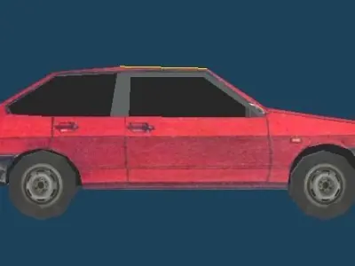 Vaz 2108 Low-poly 3D model