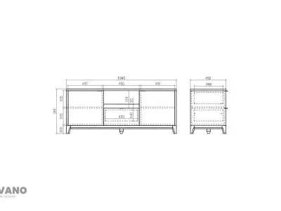 OM TV Stand CASE 047 3D model