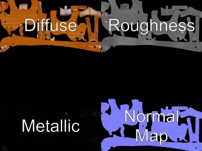 Wooden Toy Horse Model Pack Low-poly 3D model