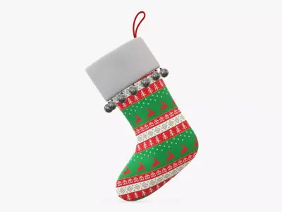 Gift Christmas stocking 02 3D model