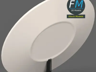 Plate on holder stand for display 3D model