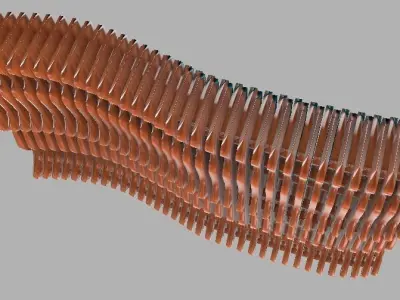 Curved wall version 3 3D model