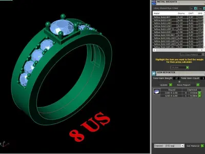 Luxury Men Rings Designs 4MR093 3D print model