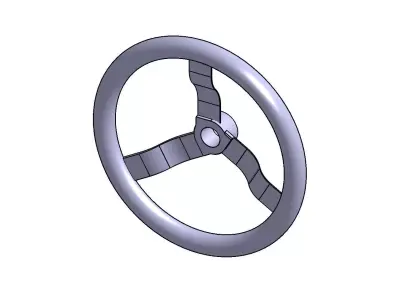 3D Printable Steering Wheel STL Model  3D print model