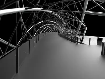 parametric helix bridge singapore 3D print model