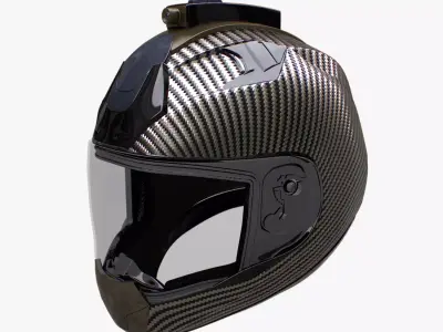 Motorcycle Helmet Low-poly 3D model