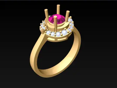 Diamond Ring - Womens Rings - N762857 3D print model