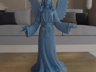 Christmas Angel STL Nativity Decor 3D print model