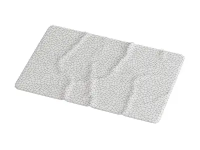 Faux Sheepskin Black Rug 3D model