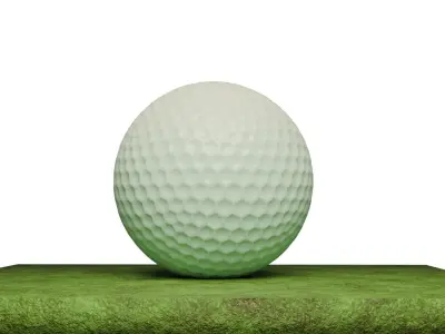 Golf Ball and Terrain 3D Model 3D model