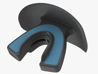 Football Mouthpiece Low-poly 3D model