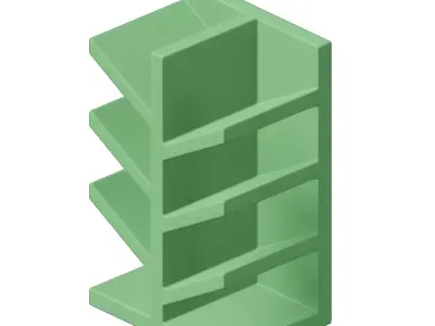 Plastic Decorative Book Shelf Toy 3D model