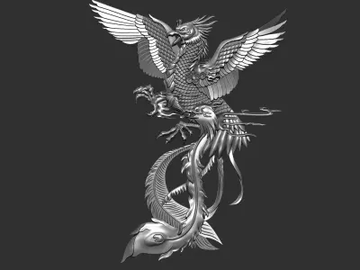 phoenix 3D print model